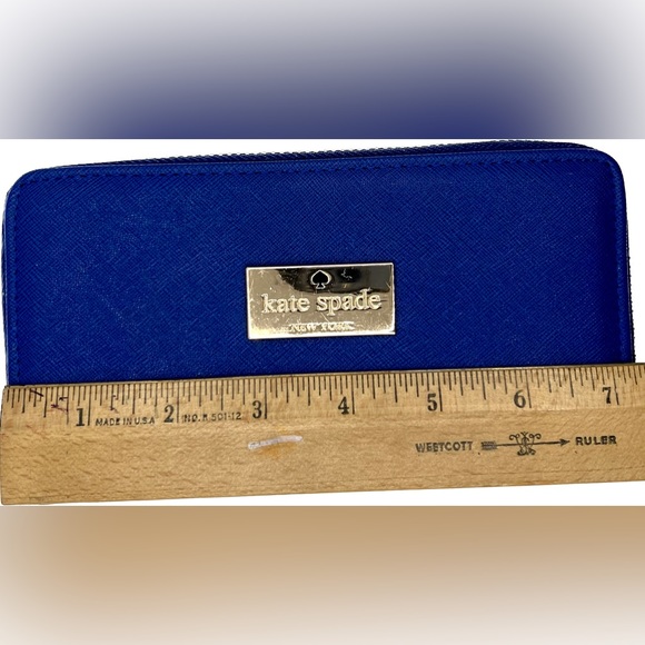 Beautiful Kate Spade ♠️ Cameron Street Stacy Bifold Wallet Dark Blue, Excel Cond - Picture 4 of 12